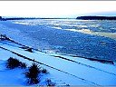 Река Дунав под снежна покривка